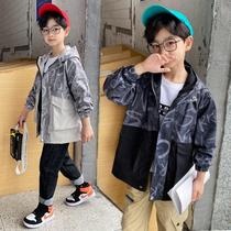  Childrens jackets jackets autumn 2021 new middle and large childrens windbreakers handsome net red boys autumn tops tide brands