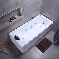  Acrylic small apartment household single jacuzzi free-standing rectangular adult constant temperature heating net red bathtub
