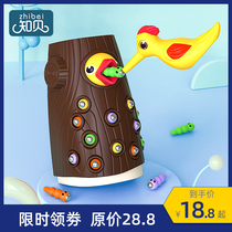 Woodpecker toys eat insects baby one to two years old two or three boys and girls young children children hand-eye coordination puzzle early education