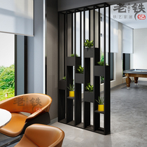 Nordic guest restaurant wrought iron partition flower rack Industrial style office entrance entrance bathroom screen shelf