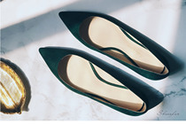 Shoesfor shoes custom GreenShoes) original design dark green pointed flat womens shoes