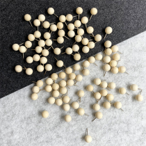 100 wooden round figure nails original wood color soft wood slats Felt Photos Wall by nail Words nail Kindergarten nails