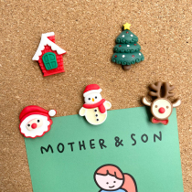 Cartoon pushpins Santa Claus snowman elk Christmas tree Cork Plank felt photo wall decoration studs 5