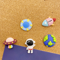 5 Creative rocket astronauts space cartoon pushpins kindergarten Cork Plank felt photo wall decoration studs