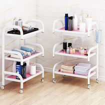 Beauty trolley rack hairdressing storage trolley special beauty salon supplies multifunctional mobile tool cart