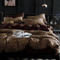 High-end net red BAO WEN minimalist bed cotton denim cotton quilt cover fitted sheet sheets 1 51 8 m2 0 meters