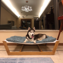 Dog Kennel Dog Bed Pets Solid Wood Bed Frame Waterproof Anti-Urine Four Seasons Universal Removable Wash Large Dog Dog Sofa Dog Mattresses