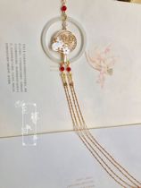 (Old events of flower hairpin and autumn moon night) Original antique forbidden walk Hanfu accessories tassel jade rabbit imitation jade waist pendant