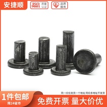 M2M2 5M3M4M5M6M8 iron natural color GB109 flat head Iron rivet iron nail solid percussion Rivet 5 fold