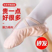 powersnail children dance shoes girls soft-bottom practice shoes free of lace midsole print stretch cloth ballerina