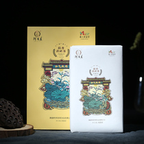 Authentic Hunan Anhua Black Tea New Lotus Lotus Leaf Golden Flower Brick Tea Gift Box 800g