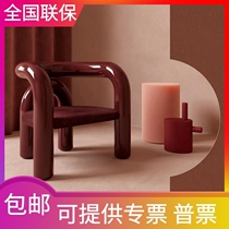 High-end Spot Art GRP Elbow Armchair Resin Electroplating Casual Chair Living Room Home Leaning Back Chair Dining Chair