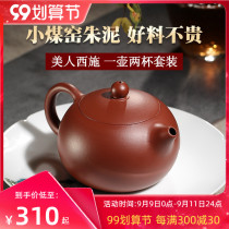 (Tao Yuan) Yixing Zisha teapot set pure handmade all Zhu Nixi Shi bubble teapot kung fu tea set Lu Yun pottery