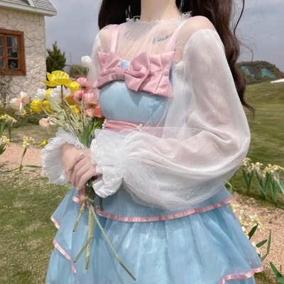 taobao agent Shiffon summer Japanese long-sleeve, Lolita style, long sleeve