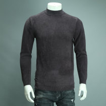 Foreign trade factory tail single semi-turtleneck sweater mens winter Korean trend slim bottoming sweater mens sweater