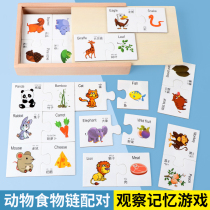 Baby Cognition Animal Number matching cards Same matching Infant children Puzzle Boys and girls educational toys