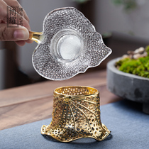 Glass tea filter tea leak creative stainless steel tea filter kung fu tea tea ceremony accessories tea compartment tea filter