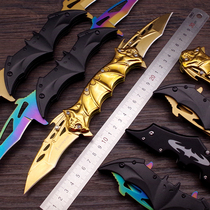 Color titanium bat folding knife high hardness sharp bat knife long folding knife outdoor portable tool knife