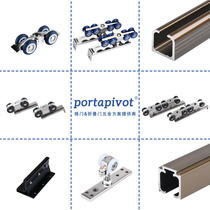 Wooden door hanging wheel folding door universal hanging door wheel sliding door hanging pulley sliding door hardware track hanging door slide rail hanging rail