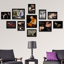 Mens clothing shop tailor shop photo wall frame wall old tailor photo clothing factory shop decoration suit hanging painting mural