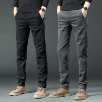 Hong Kong high - end mens casual pants in spring 2023 new elastic straight barrel Han - style trend and pants