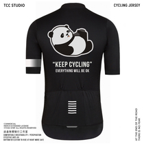TOSO STEP Black Summer Panda Cartoon Short Sleeve Riding bike Cycling Clothing Road Car Equipment