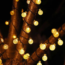 Solar Bubble Light String Outdoor Waterproof Courtyard Decoration Garden Balcony Festival Arranged Colorful Lights hanging tree lights