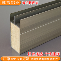 Customized tile cabinet with light luxury slot pipe corner aluminum alloy sealed edge pull frame frame
