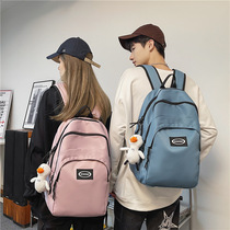 Multi-layer zipper pocket autumn winter schoolbag female college students 2021 new male high school canvas double piece casual backpack