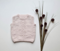 Lily vest vest sweater stick needle Text description Translation Weaving illustration Non-finished product photographed Note mailbox