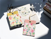 Sen Island Deer Backyard Flower Sea Handmade Fabric Card Bag Double Small Simple Men and Women Ultra-thin Bus Card Bag