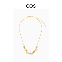 COS Lady Metal Strings Pearl Box Necklace Gold 2023 Fall New Item 1202082001