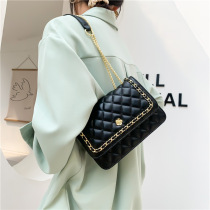 Hong Kong cat pet bag Universal New 2021 crossbody shoulder bag fashion badge small fragrant wind diamond grid chain bag