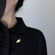 The autumn leaf of the shan leaf S925 pure silver leaves French elegant and sophisticated high - level feeling for male ladies