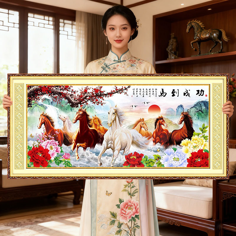 刺繡 完成品 中国美術  古画中国画　美術画　中国古画  古美術  八駿圖 八骏图手工刺绣-八骏图手工刺绣促销价格、八骏图手工刺绣品牌- 淘宝