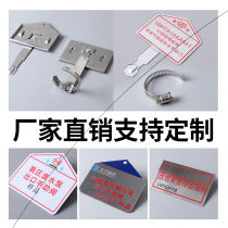 Custom power plant valve sign bracket listing aluminum stainless steel corrosion sign switch tag 70 * 80mm chemical plant normally closed normally open equipment sign acrylic PVC safety sign
