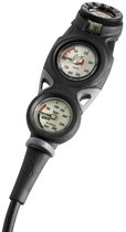 Italy Mares Misson 3 residual pressure gauge barometer depth North needle diving triple meter