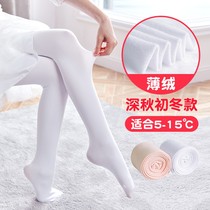 Children dance socks women dance special autumn and winter thickened pantyhose white warm socks adult ballet training socks