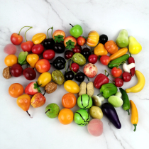 Mini fruit decoration Apple lemon banana strawberry watermelon cherries food model dried fruit sealed can ornaments