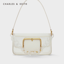 CHARLES&KEITH womens bag CK2-20270695 sweet lady square buckle transparent armpit bag