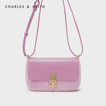 CHARLES & KEITH women bag CK2-20781652 plush shoulder crossbody small square bag