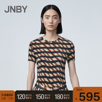 (Shopping mall with the same)JNBY Jiangnan commoner 21 summer new shirt womens short-sleeved pleated top 5L2610020
