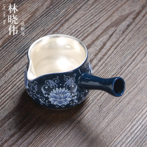 Ceramic Japanese gilt silver tea sea uniform Cup kung fu tea set kung fu tea set blue and white porcelain tea division tea ceremony spare parts