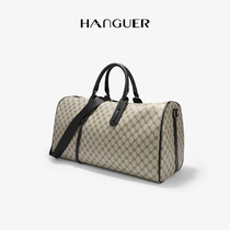  HANGUERCK temperament high-end sense series big flower portable large-capacity female travel bag foldable