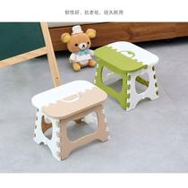 Thickened plastic folding stool Simple childrens maza adult household folding small bench outdoor portable fishing stool