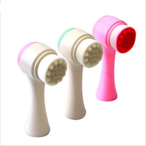 Face washing artifact manual cleaning brush Silicone double head soft hair facial washer tool cleaning pore female brush face brush