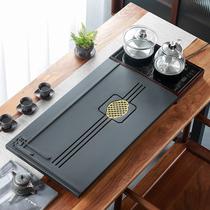 Natural whole piece Ujinshi tea tray fully automatic integrated drainage type home induction cooker with kettle to boil tea table