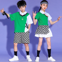 Childrens Street Dance Tide Suits for Primary School Games Opening Ceremony Costume Men Girls 61 cheerleading show costumes