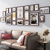Photo wall decoration non-perforated living room background wall photo frame hanging wall photo album Wall creative combination design renderings
