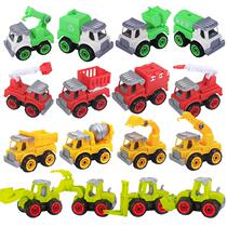Cross-border Amazon Childrens Toy Disassembly Engineering Truck Fire Truck Model Nuts Boy Car Gift Foreign Trade